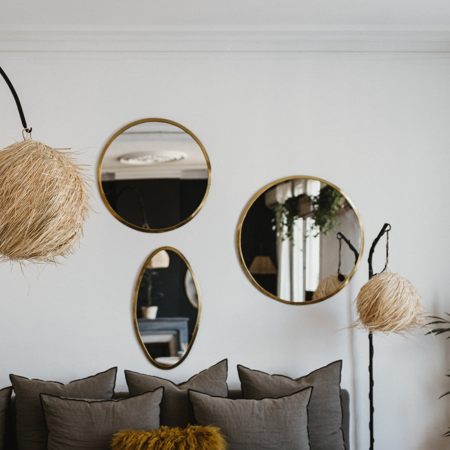 Suspension Ethnique 30cm en Fibre de Palmier - COSYDAR