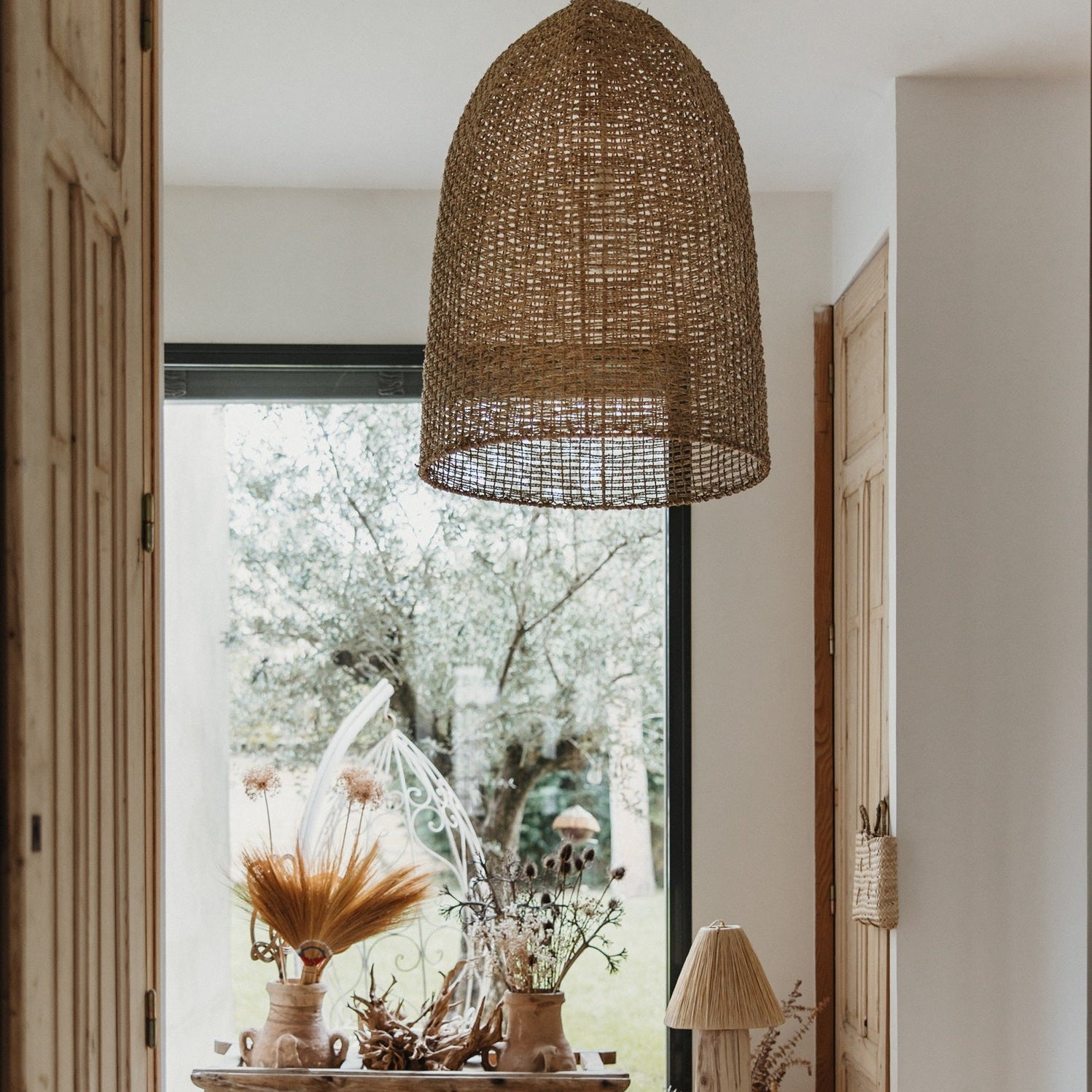 Suspension tressée en Corde de Palmier COSEI 90x68cm - COSYDAR