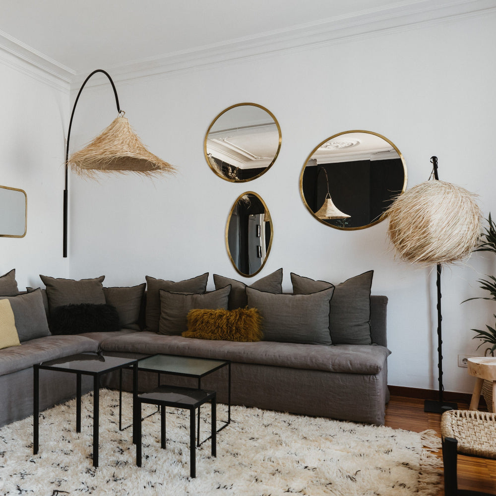 Suspension Ethnique 50cm en Fibre de Palmier - COSYDAR