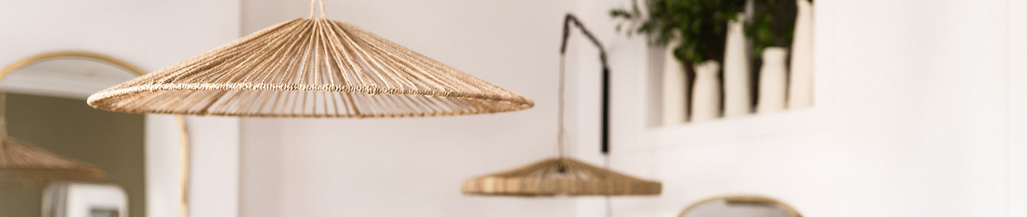 Suspension en corde naturelle pour salon ou salle à manger – design bohème chic