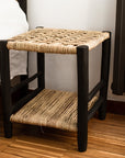 Tabouret Étagère en Bois Noir - COSYDAR