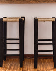 Tabouret de Bar BAA Noir - Vue de face - COSYDAR