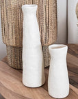 Vase en Céramique Blanc H 22cm SHOK - COSYDAR