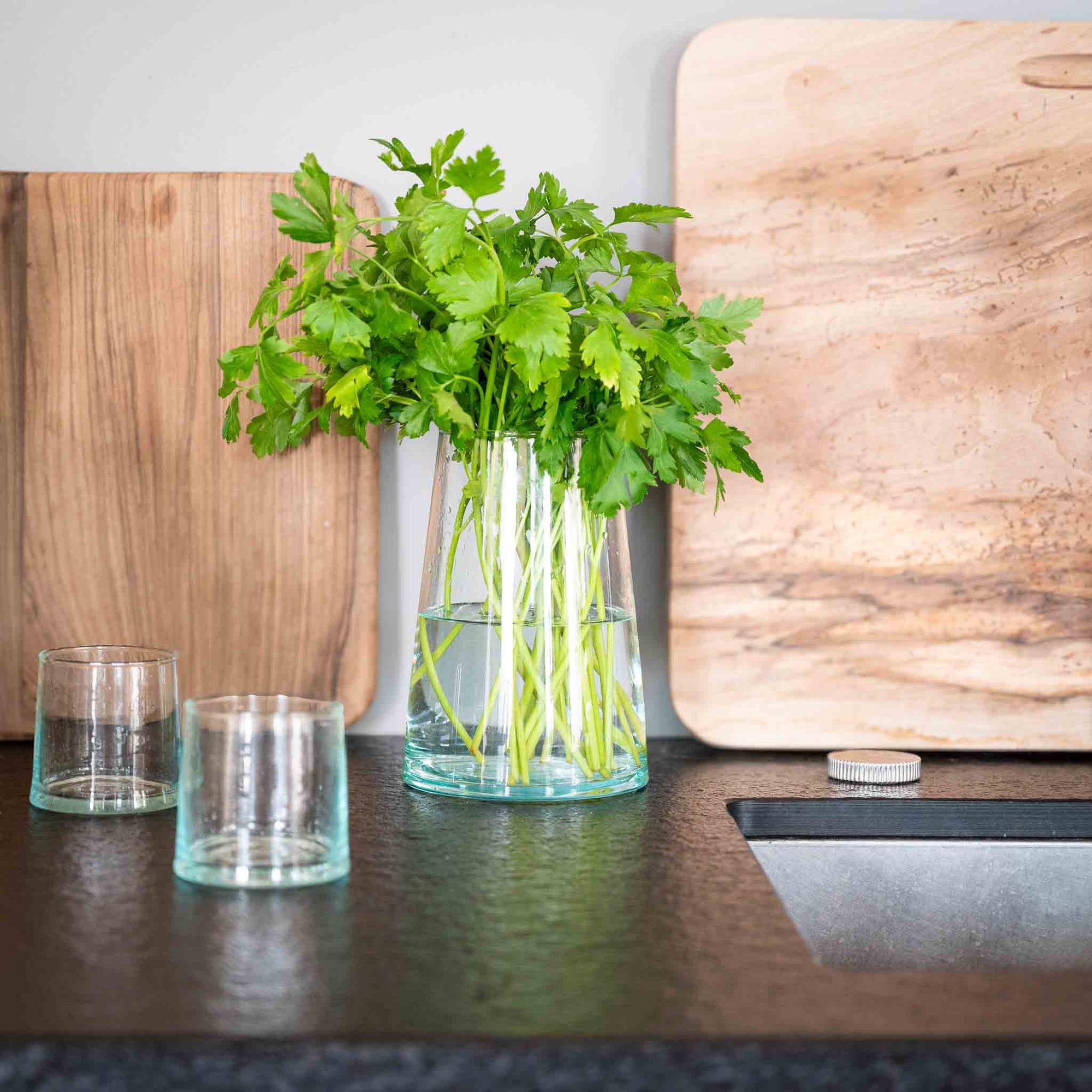 Vase Évasé en Verre Recyclé BELDI - COSYDAR