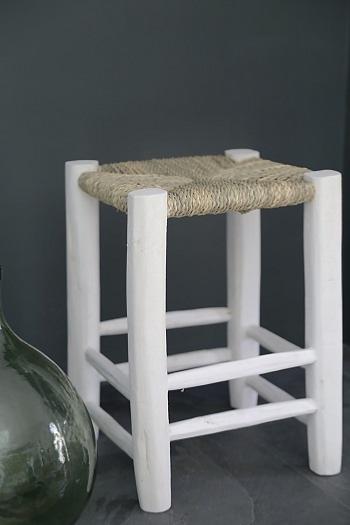 Tabouret 45, en Blanc