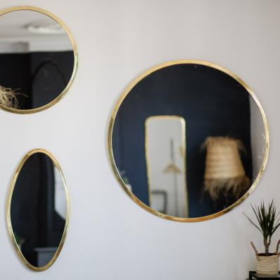 Miroir en Laiton Doré OVALE