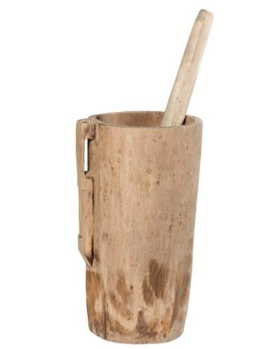 Pot Deco en bois de noyer 65cm