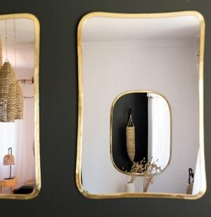 Miroir INTEJI 89x64cm LAITON