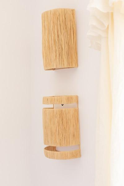 Applique Kur en Raphia naturel 30x20cm