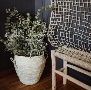 Panier tress en feuille de palmier SHI