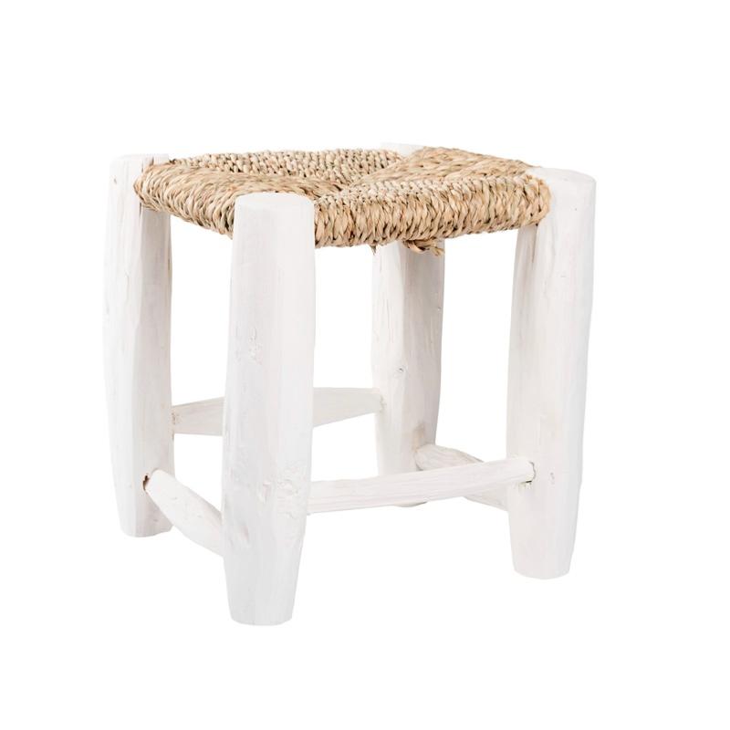 Petit Tabouret Blanc 20cm