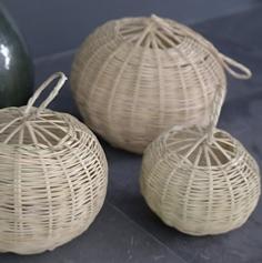 Suspension Boule en osier 20cm