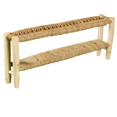 Banc Avec Rangement en Bois et Corde