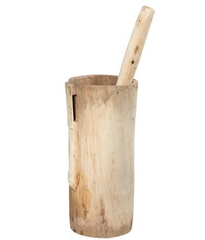 Pot Deco en bois de noyer 60cm