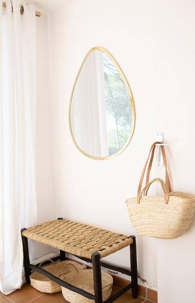 Miroir Egg 90x73cm LAITON