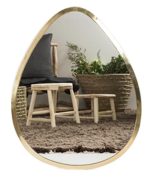 Miroir Egg 80x63cm LAITON