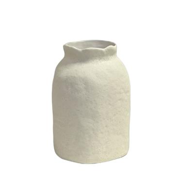 Vase en Céramique Blanc H 30cm SHOK