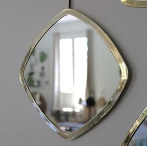 Miroir Carré 40x40cm LAITON