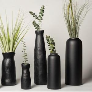 Grand Vase en céramique LYS, Noir