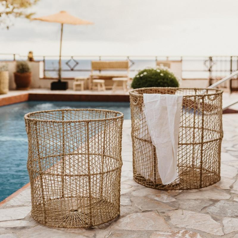 Panier à Linge Boho tressé