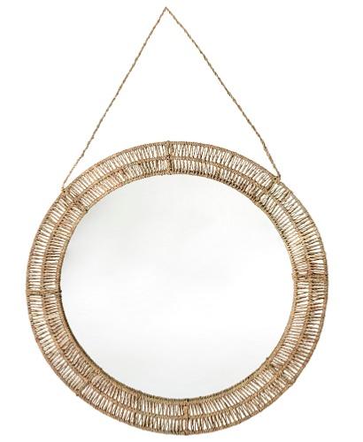Miroir tressé en Feuille de Palmier,  XL