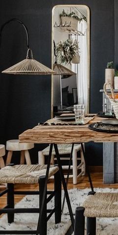  Suspension Parasol en Corde de Palmier 55cm