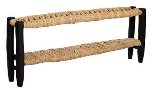 Banc double 100cm, Noir