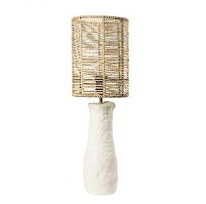   Lampe á poser en céramique                             et corde de palmier CBCH