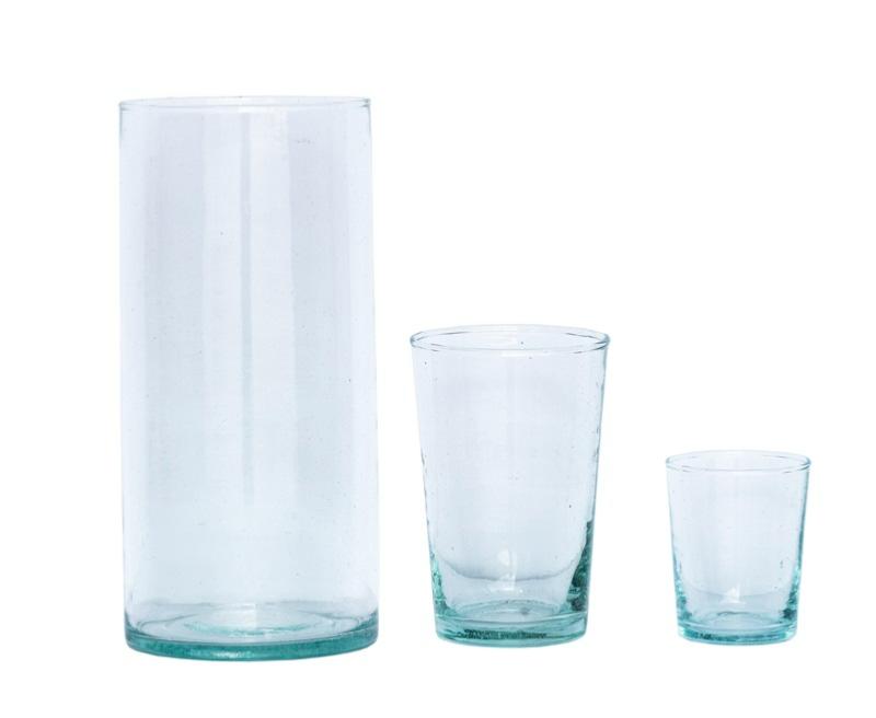 Carafe Beldi en Verre Recyclé 25x12cm