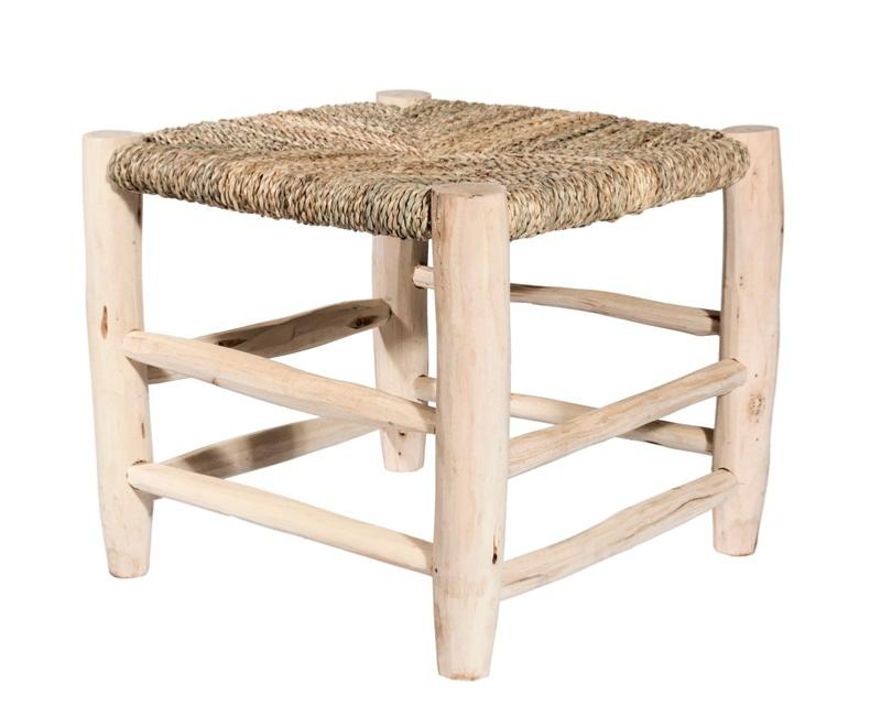 Tabouret Marocain en Bois 32cm XL