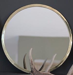 Miroir Rond 50cm, Laiton