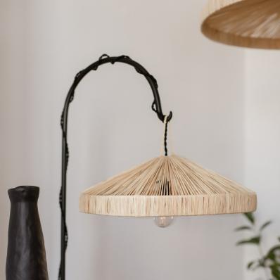 Luminaires tresss en Raphia naturel