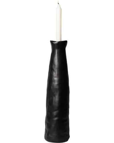 Vase / Bougeoir en céramique Shok, Noir