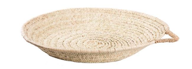 Panier Plat Rond 50 cm, 1 anse