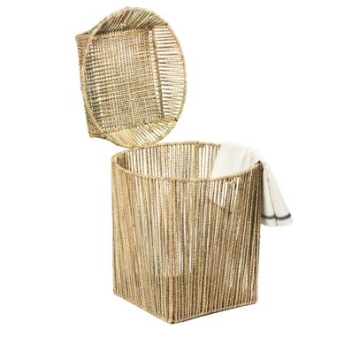 Corbeille à linge tressée avec couvercle FUTA L