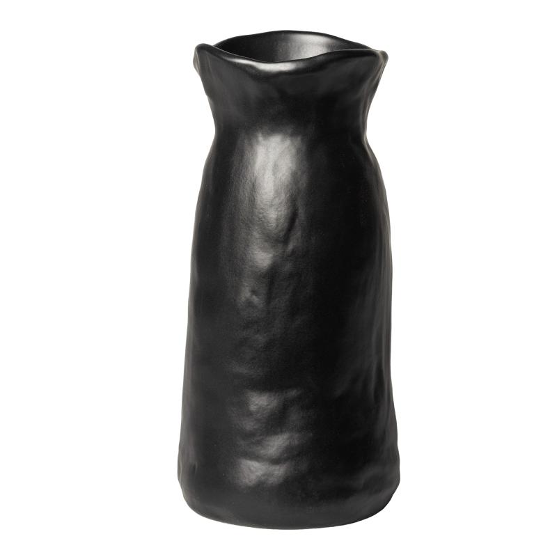 Vase en Céramique Noir H 23cm SHOK 