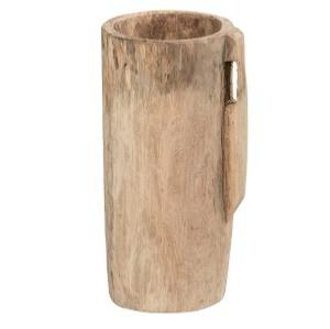 Pot Deco en bois de noyer 65cm