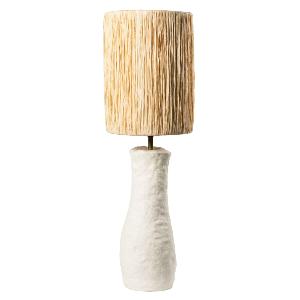   Lampe á poser en céramique et raphia CRCH