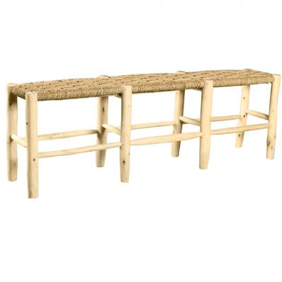 Grand Banc en Bois Tressé en Corde