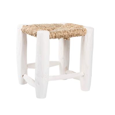 Petit Tabouret Blanc 20cm