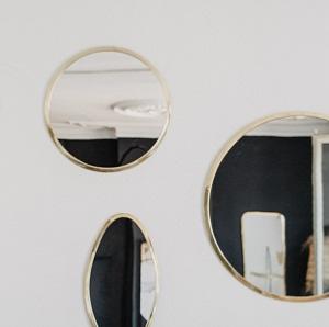 Miroir Rond 60cm, Laiton
