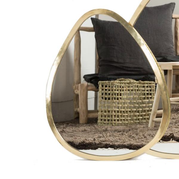 Miroir Egg 60x48cm LAITON