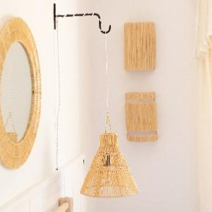 Luminaires tresss en Raphia naturel