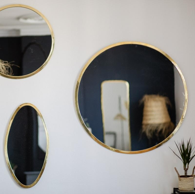 Miroir en Laiton Doré OVALE