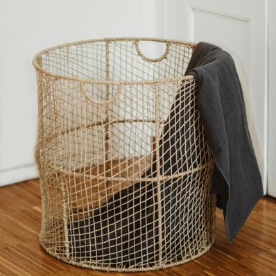 Panier à Linge Boho tressé