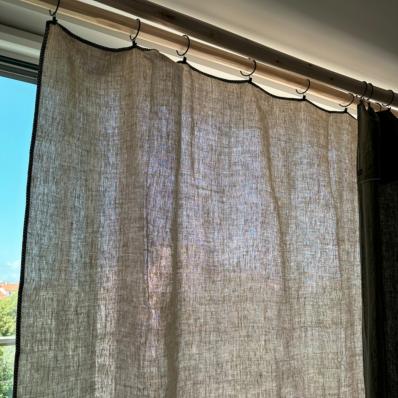 Rideau En Lin Ajustable - Naturel