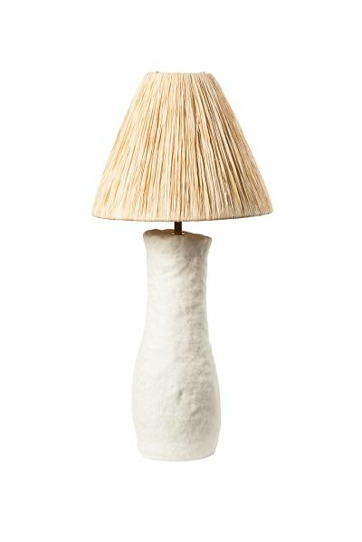 sponsor moord hebzuchtig Lampe á poser en céramique et fibre naturelle, Vases et bougeoirs en céramique sponsor moord hebzuchtig Lampe á poser en céramique et fibre naturelle, Vases et bougeoirs en céramique