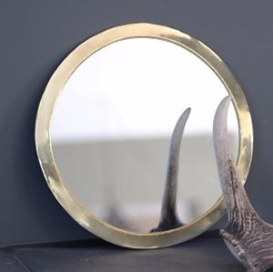 Miroir Rond 30cm, Laiton