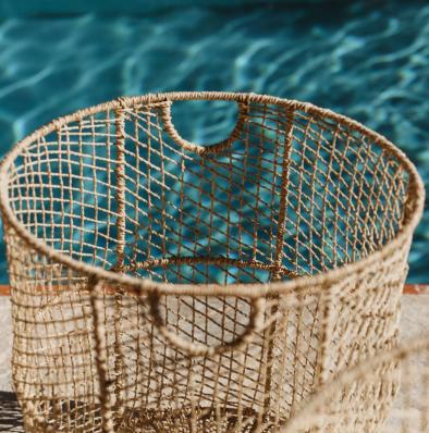 Panier à Linge Boho tressé