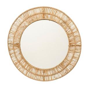 Miroir en Raphia L, Naturel